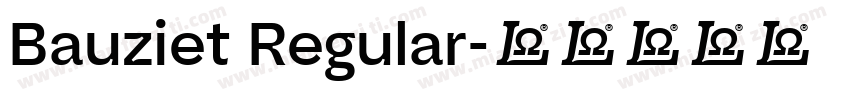 Bauziet Regular字体转换